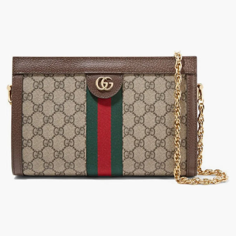 Gucci Ophidia Cabriolet Clutch GG Web Small Brown