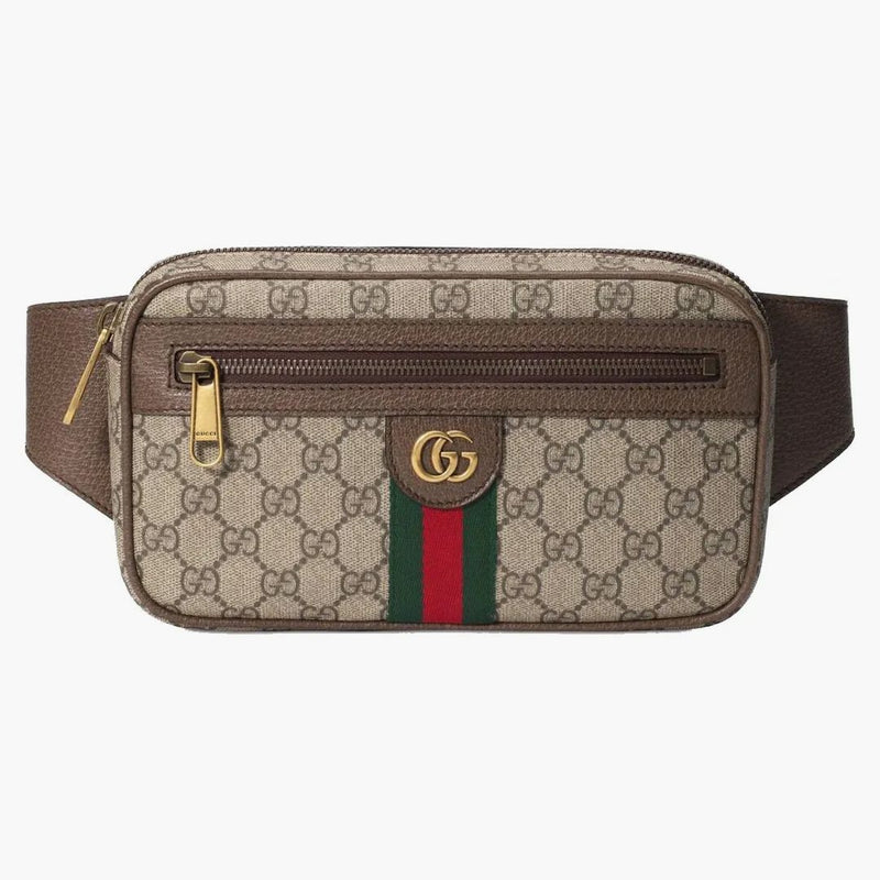 Gucci Ophidia Gg Belt Bag Střední béžová/eben