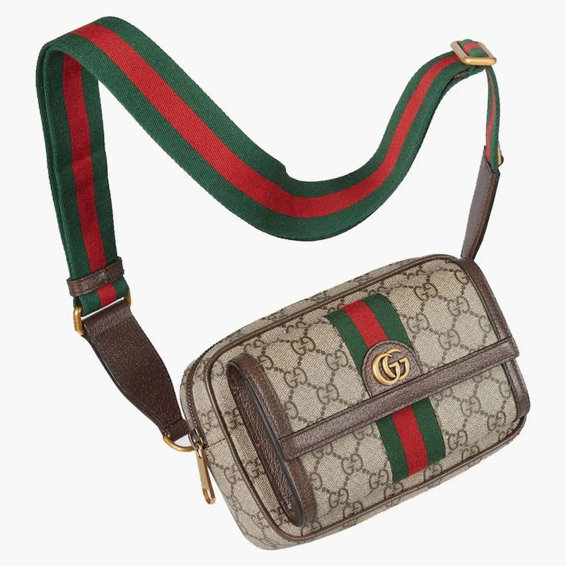Gucci Ophidia Gg Mini Bag Ebony/Beige