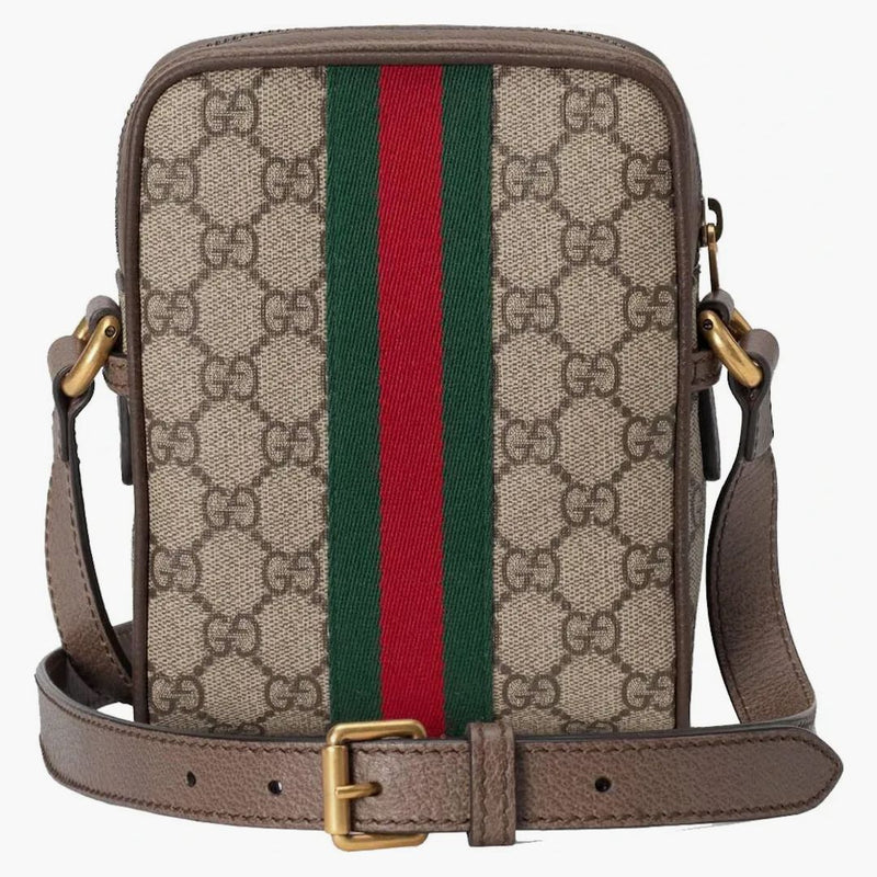 Gucci Ophidia GG ramenní taška Beige/Eben