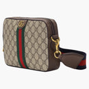 Gucci Ophidia GG Ramenní taška GG Nejvyšší plátno béžové/ebony/zelená/červená