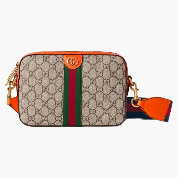 Gucci Ophidia GG Liten Crossbody Bag Beige/Ebony/Orange