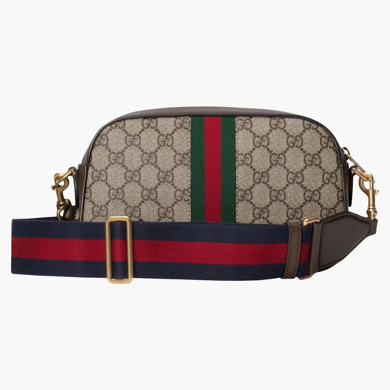 Gucci Ophidia GG Malá taška na rameno béžová/eben