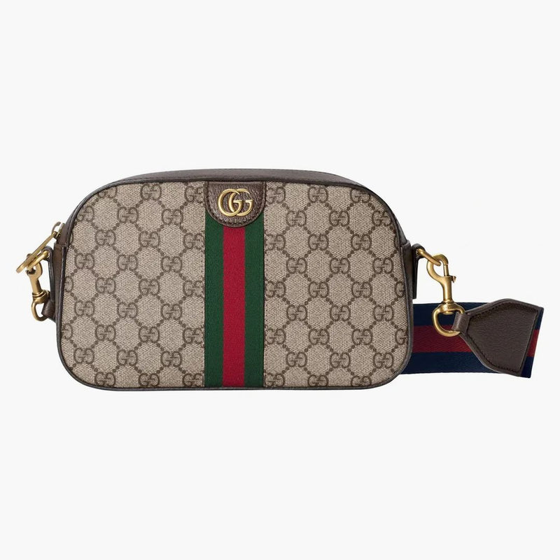 Gucci Ophidia GG Malá taška na rameno béžová/eben