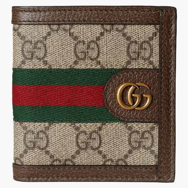 Gucci Ophidia Gg Web Wallet Beige/ebony