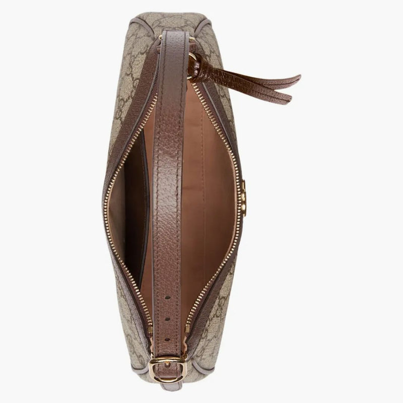 Bolso de Ophidia Gucci pequeño gg beige supremo/ébano