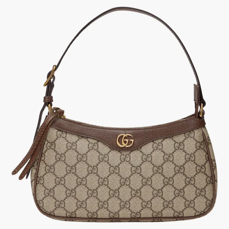 Bolso de Ophidia Gucci pequeño gg beige supremo/ébano