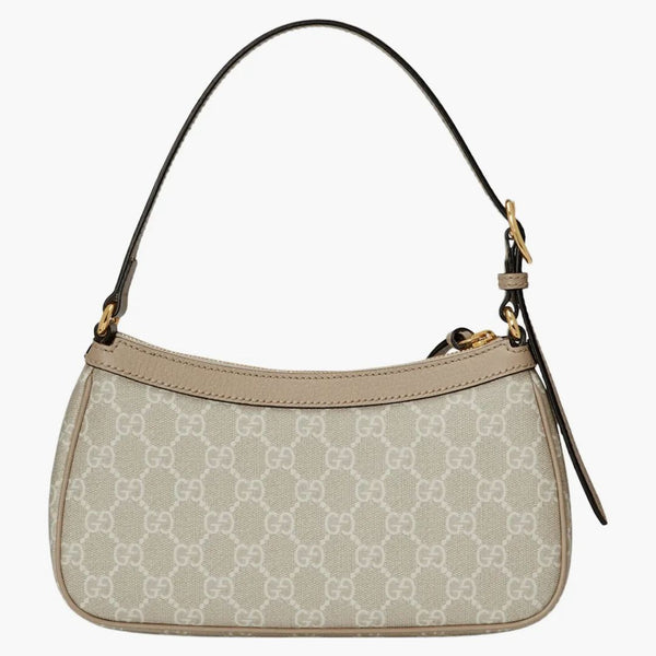 Gucci Ophidia handväska liten GG Supreme Beige/White