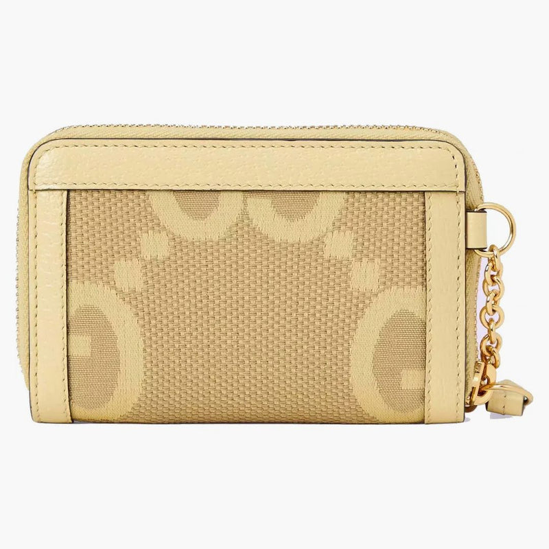 Gucci Ophidia Jumbo GG Card Case Beige/Banana