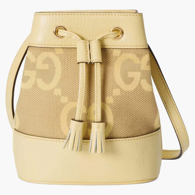 Gucci Ophidia Jumbo GG Mini Bucket Bag Camel/Banana