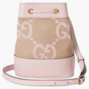 Gucci Ophidia Jumbo Gg Mini Bucket Bag Camel/light Pink