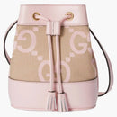 Gucci Ophidia Jumbo Gg Mini Bucket Bag Camel/light Pink