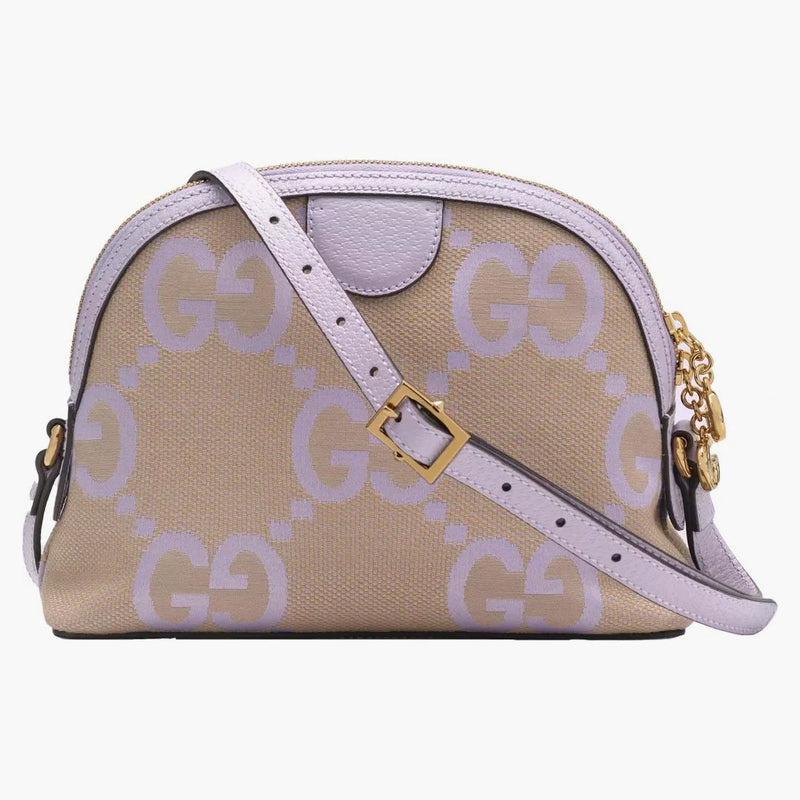 Gucci Ophidia Jumbo GG Small Shoulder Bag Beige/Lilac