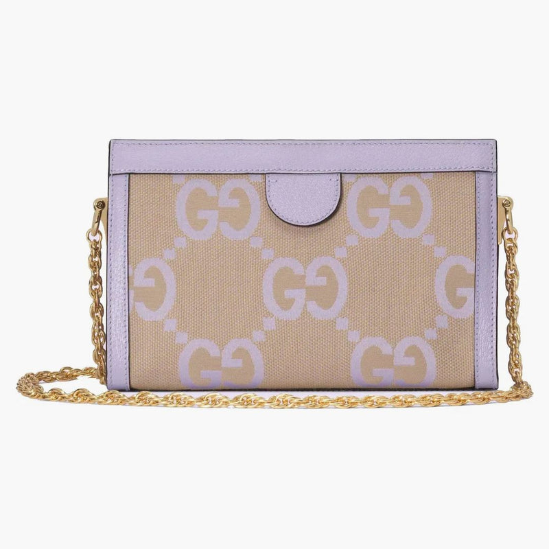 Gucci Ophidia Jumbo GG Piccola spalla Cammello/Lilla