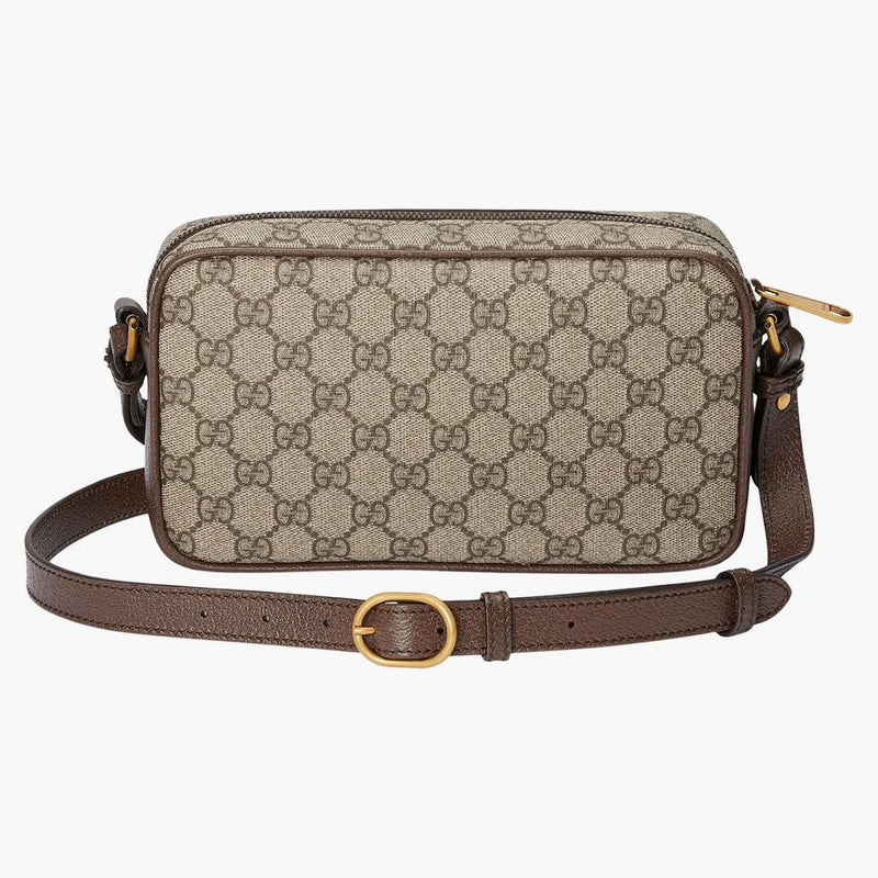 Gucci Ophidia Messenger Bag Small Gg Supreme Beige/ebony