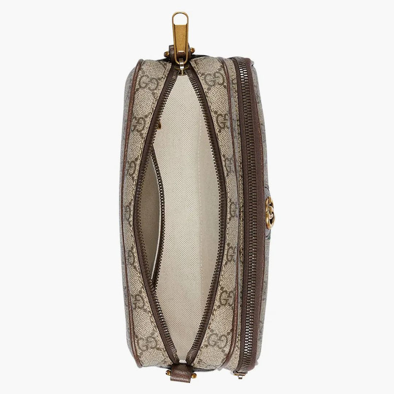 Gucci Ophidia Messenger Bag Small Gg Supreme Beige/ebony