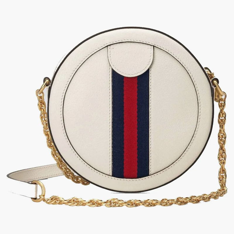 Gucci Ophidia Round Shoulder Bag Mini White