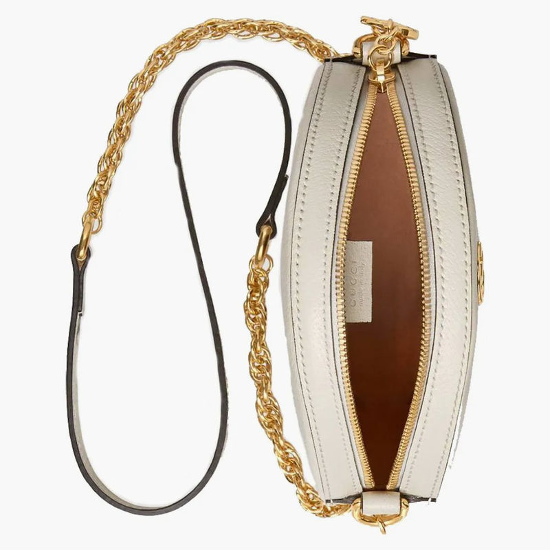 Gucci Ophidia Round Shoulder Bag Mini White