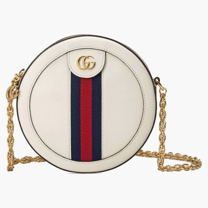 Gucci Ophidia Round Shoulder Bag Mini White
