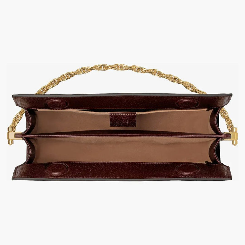 Gucci Ophidia Shoulder Bag Leather Small Burgundy
