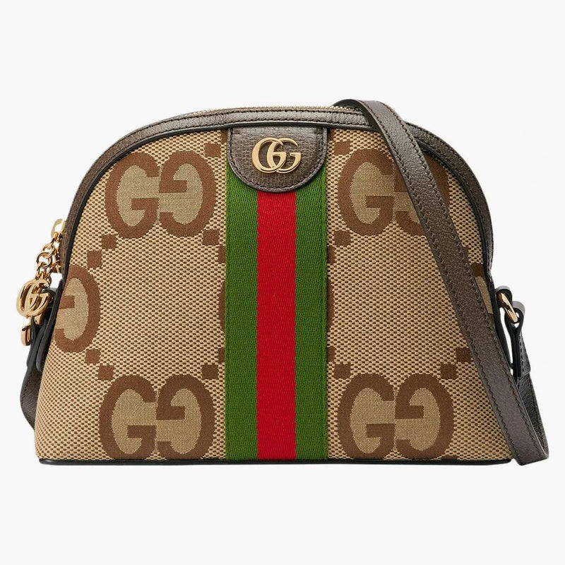 Gucci Ophidia Shoulder Bag Small Jumbo Gg Camel/ebony/red/green