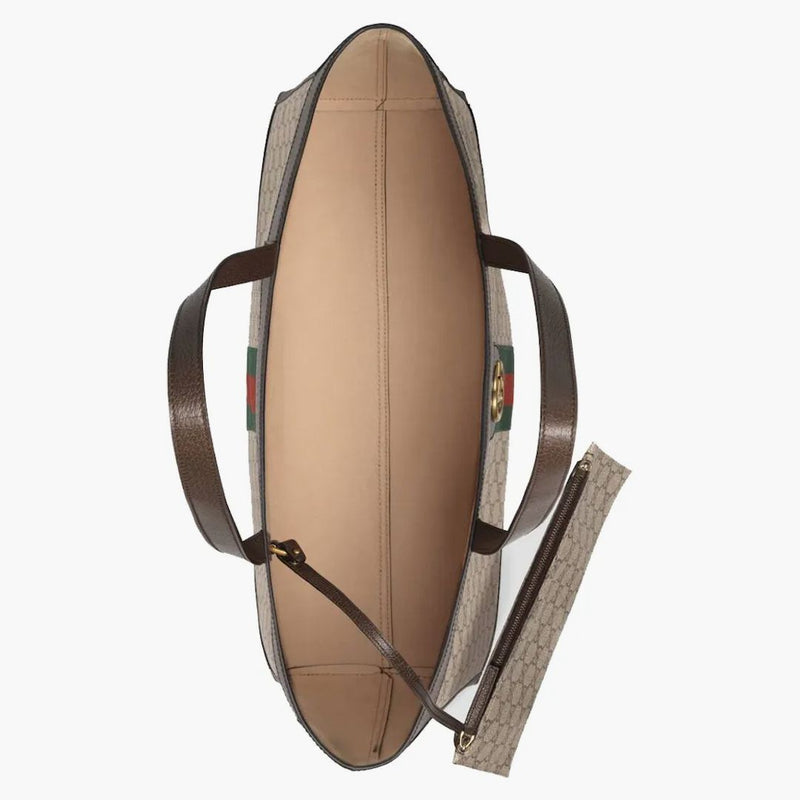 Gucci Ophidia Soft GG Supreme Medium Tote Beige/Ebony