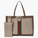 Gucci Ophidia Soft Gg Supreme Medium Tote Beige/ebony
