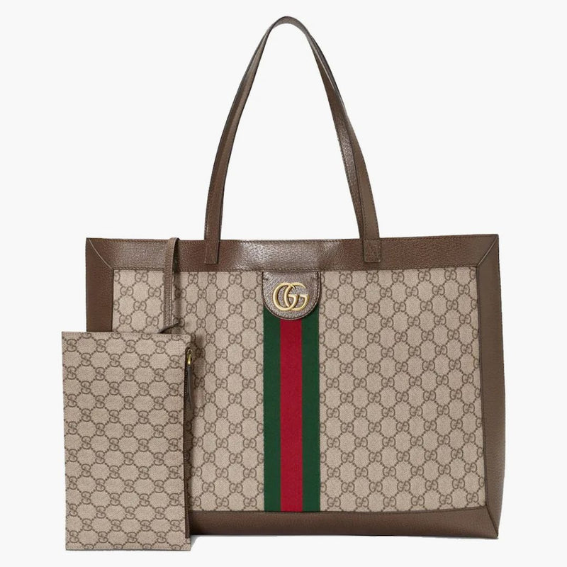 Gucci Ophidia Soft GG Supreme Medium Tote Beige/Ebony