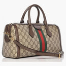 GUCCI OPHIDIA Top Handle GG Supreme Web Medium Brown