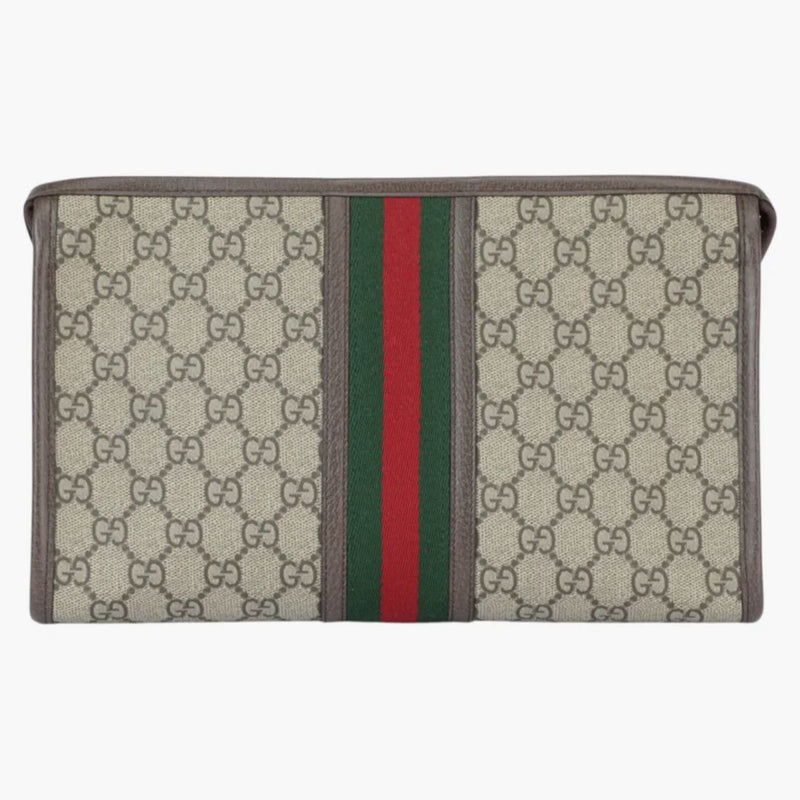 Gucci Ophidia Zipped Pouch Beige/Ebony