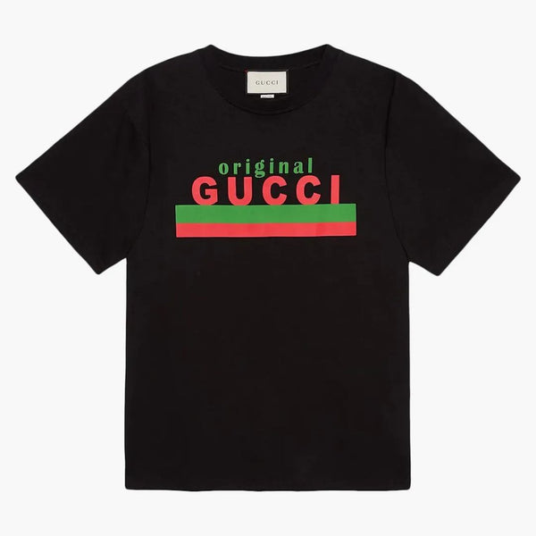 Gucci Oryginalna koszulka z nadrukiem Gucci czarna/czerwona/zielona