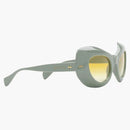 Omplani da sole a cornice ovale Gucci (gradiente giallo (663785 J0740 3972)