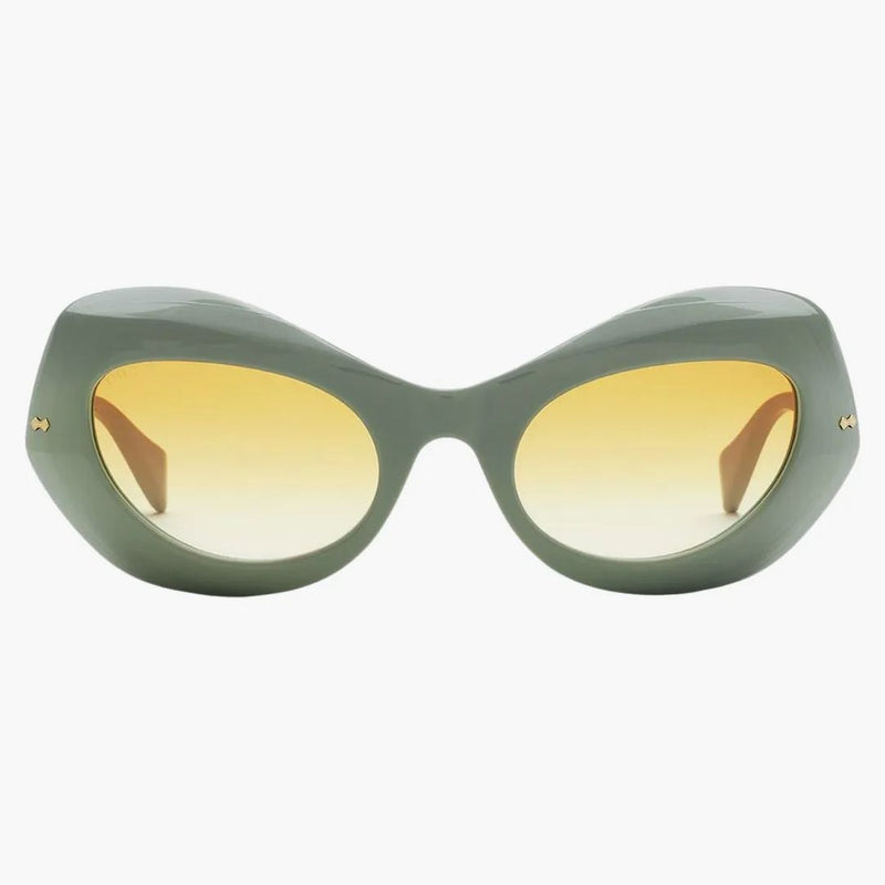 Omplani da sole a cornice ovale Gucci (gradiente giallo (663785 J0740 3972)