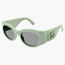 Gucci Oval Sunglasses Green/Gray (GG1544S-003)