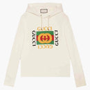 Mikina s nadměrnou velikostí Gucci s logem Gucci White