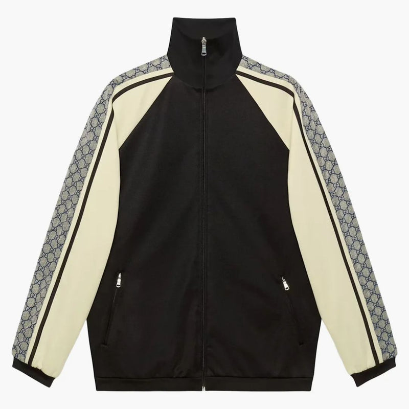 Gucci Oversize Technical Jersey Jacket Black/Ivory