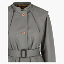 Gucci Oversized Cotton Trench Coat Smoke Gray Mix