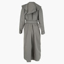 Gucci Oversized Cotton Trench Coat Smoke Gray Mix