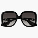 Gucci överdimensionerade fyrkantiga solglasögon svart (GG1326S-001-58)