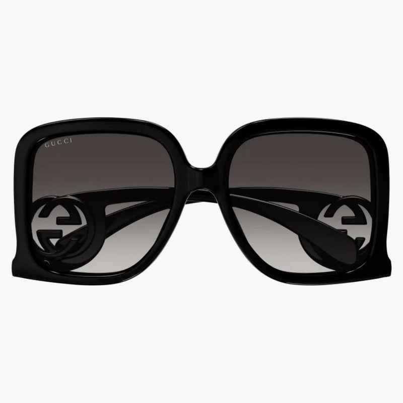 Gucci nadměrné čtvercové sluneční brýle černé (GG1326S-001-58)