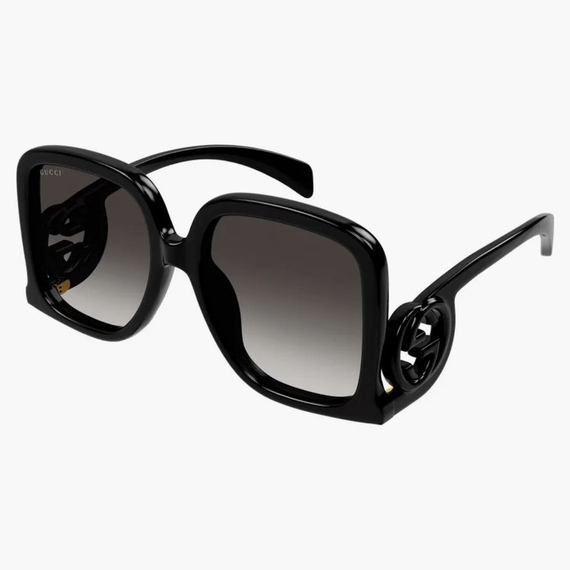 Gucci nadměrné čtvercové sluneční brýle černé (GG1326S-001-58)