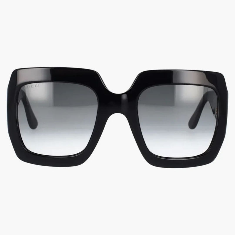 Gucci nadměrné čtvercové sluneční brýle černé/šedé (GG0053SN-001)