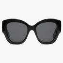 Gucci överdimensionerade solglasögon svart (GG0808S-001-fre)