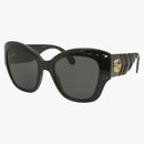 Gucci överdimensionerade solglasögon svart (GG0808S-001-fre)