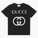 Gucci de gran tamaño con camiseta G de enclavamiento G Negro/Blanco