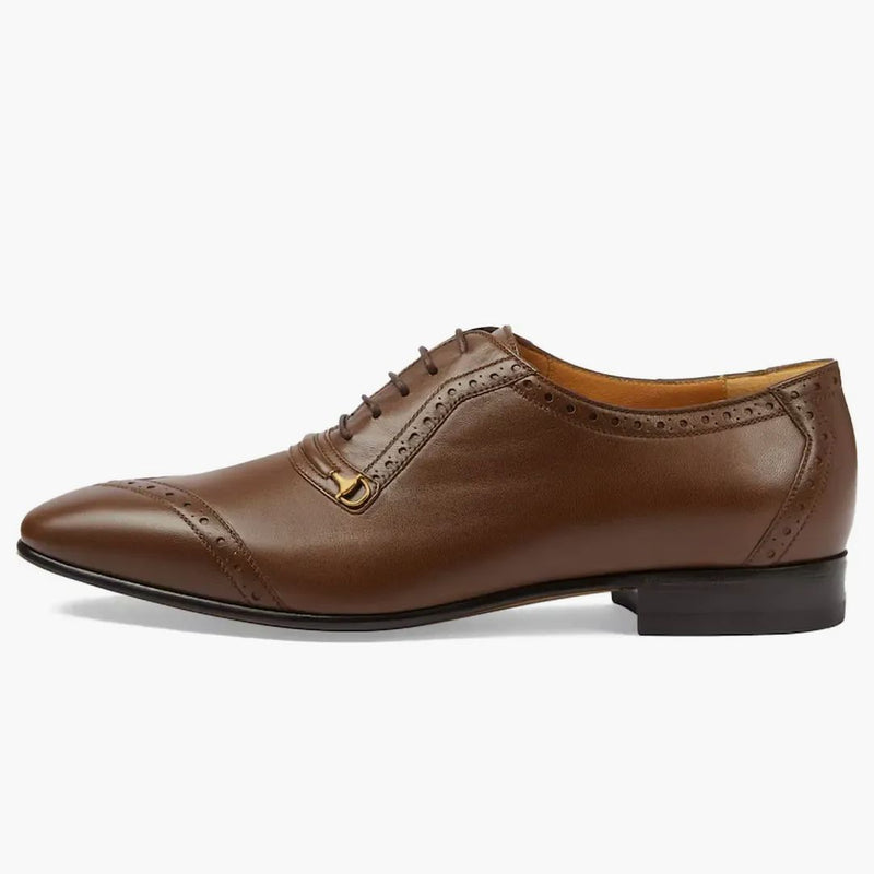 Boty na krajky Gucci Oxford hnědé