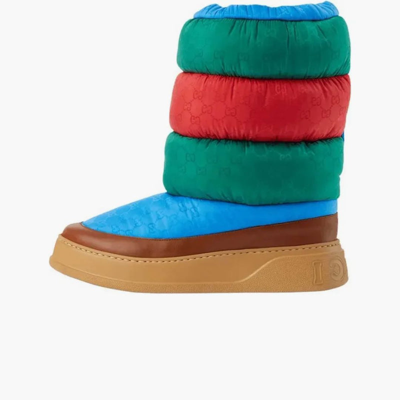 Gucci Padded Snow Boots Green Multi