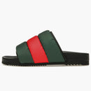 Gucci Padded Web Slide Green Red Web (women's)