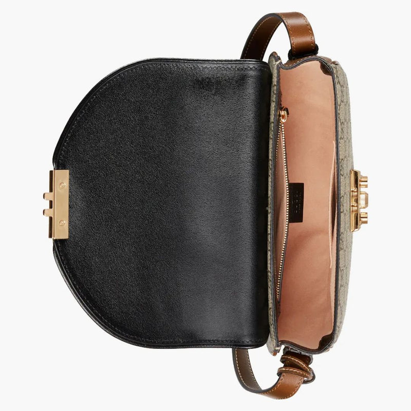 Gucci Padlock GG Supreme Shoulder Bag Brown/Black