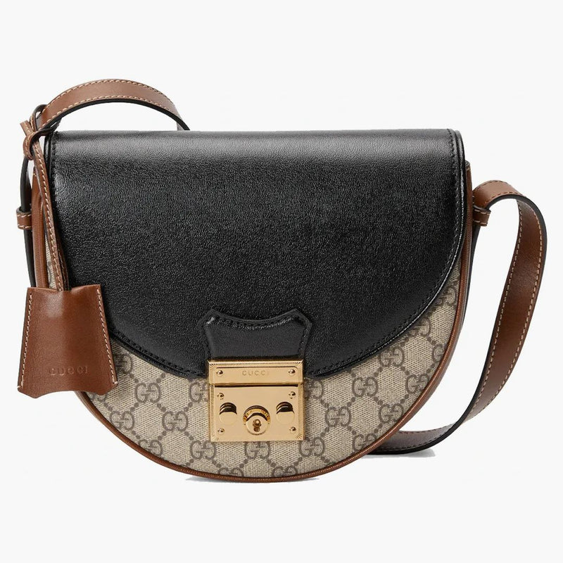 Gucci Padlock GG Supreme Shoulder Bag Brown/Black